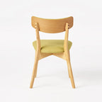 Sedie da pranzo imbottite in legno di gomma stile Mid-Century Modern, set da 4