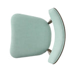 Sedie da pranzo imbottite in legno di gomma stile Mid-Century Modern, set da 4