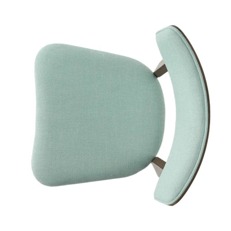 Sedie da pranzo imbottite in legno di gomma stile Mid-Century Modern, set da 4