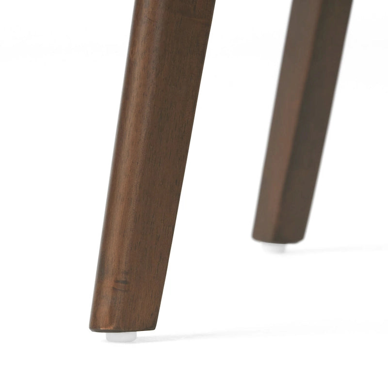 Sedie da pranzo imbottite in legno di gomma stile Mid-Century Modern, set da 4