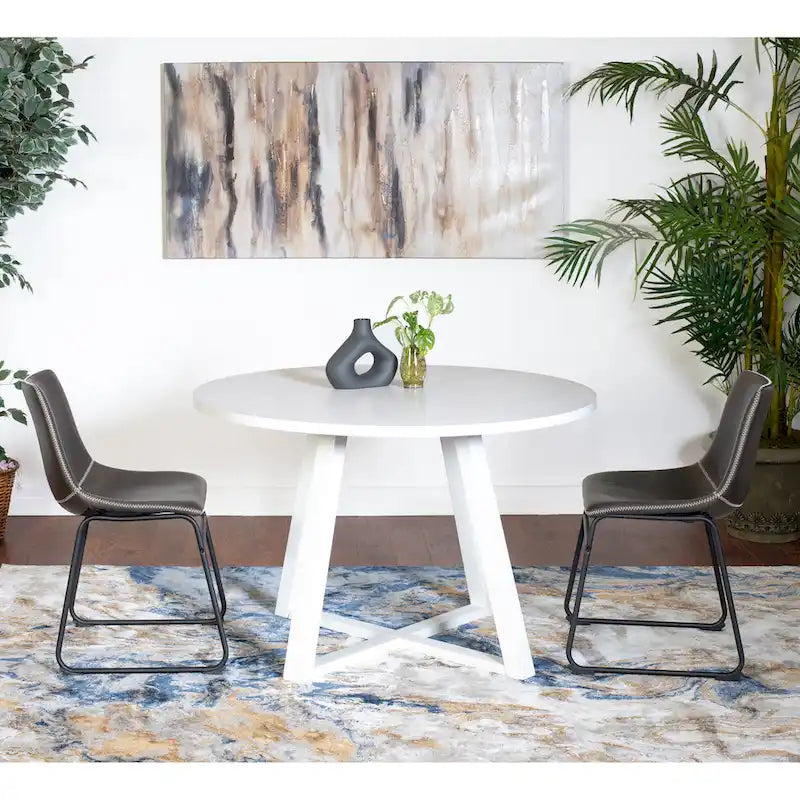 Set di Tavolo e Sedie da Pranzo Compatto, Set di Tavolo e Sedie da Conversazione con Gambe di Sedie in Metallo per Ufficio Soggiorno