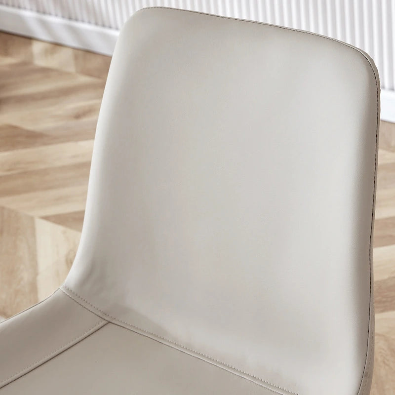 Set di 4 sedie da pranzo, sedia da pranzo familiare con schienale in pelle, sedia da pranzo comoda per cucina con cuscino extra largo