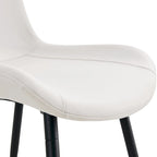 Set di 4 sedie da pranzo, sedia da pranzo familiare con schienale in pelle, sedia da pranzo comoda per cucina con cuscino extra largo