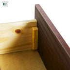 Comodino moderno in legno massello con 1 cassetto, facile da montare