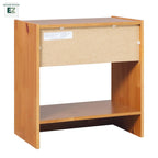 Comodino moderno in legno massello con 1 cassetto, facile da montare