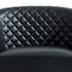 Set di 2 Poltrone Girevoli a Barilotto in Similpelle con Borchie
