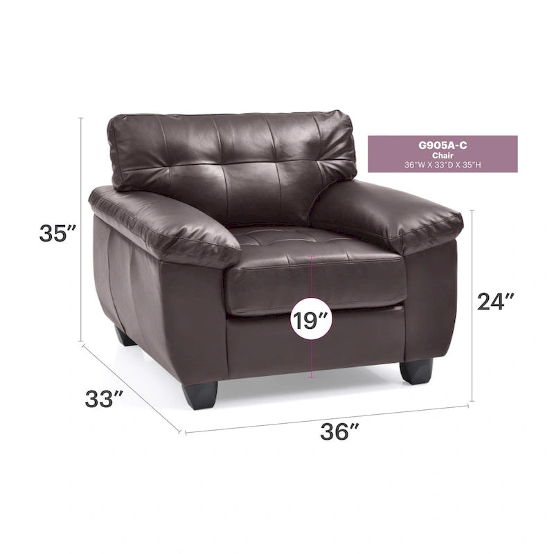 Poltrona d'Appoggio Imbottita - 36L x 33P x 35A