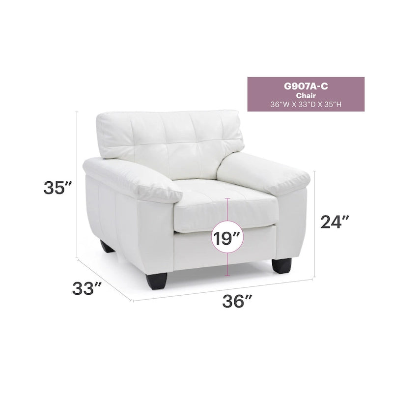 Poltrona d'Appoggio Imbottita - 36L x 33P x 35A