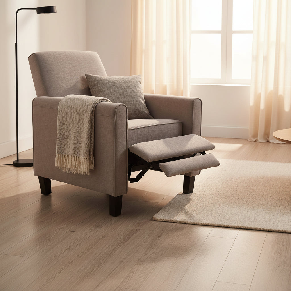 Contemporary Fabric Compact Recliner Chair
