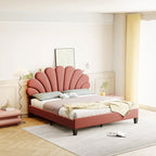Letto imbottito con testiera floreale