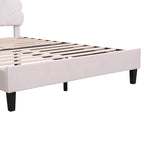 Letto imbottito con testiera floreale