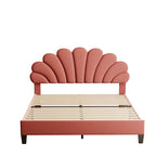 Letto imbottito con testiera floreale