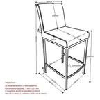 Set di 2 Sgabelli da Bancone Moderni - N/A