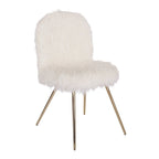  Conklin White Faux Fabric Accent Chair