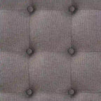 Pouf da cocktail imbottito capitonné con ripiano inferiore - Finitura noce