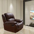  Bonded Leather Glider Recliner Club Chair for Living Room