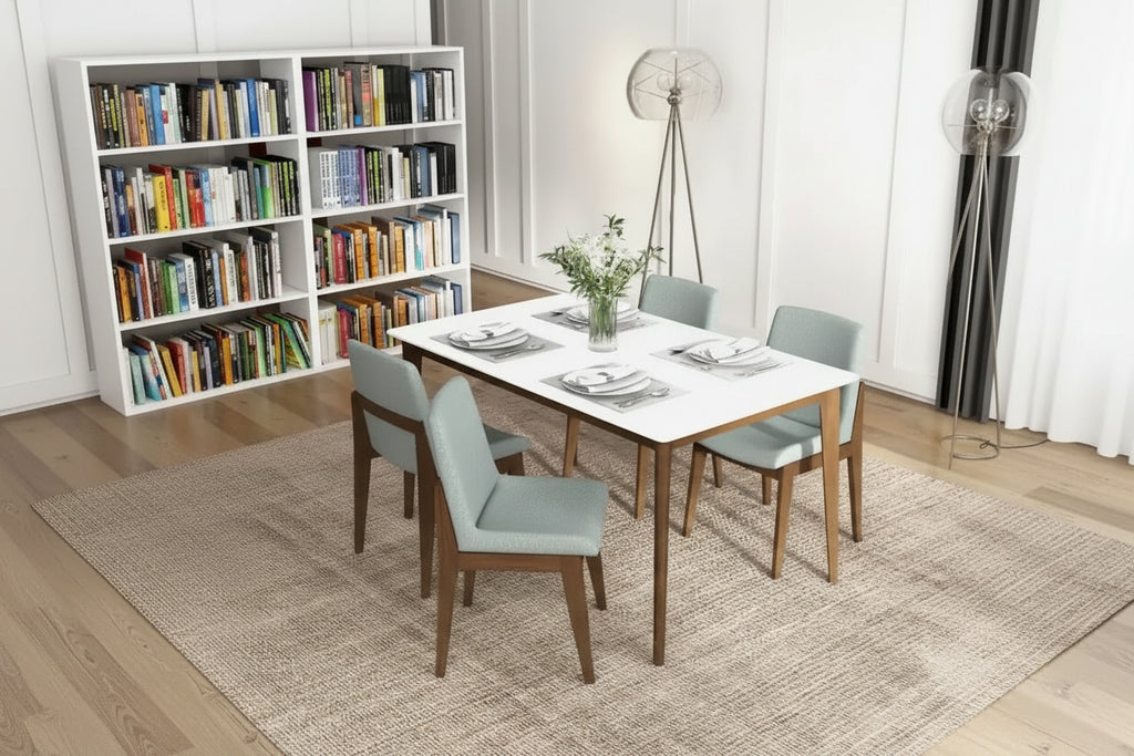 Sedie da pranzo Mid-Century in misto poliestere (set da 2)