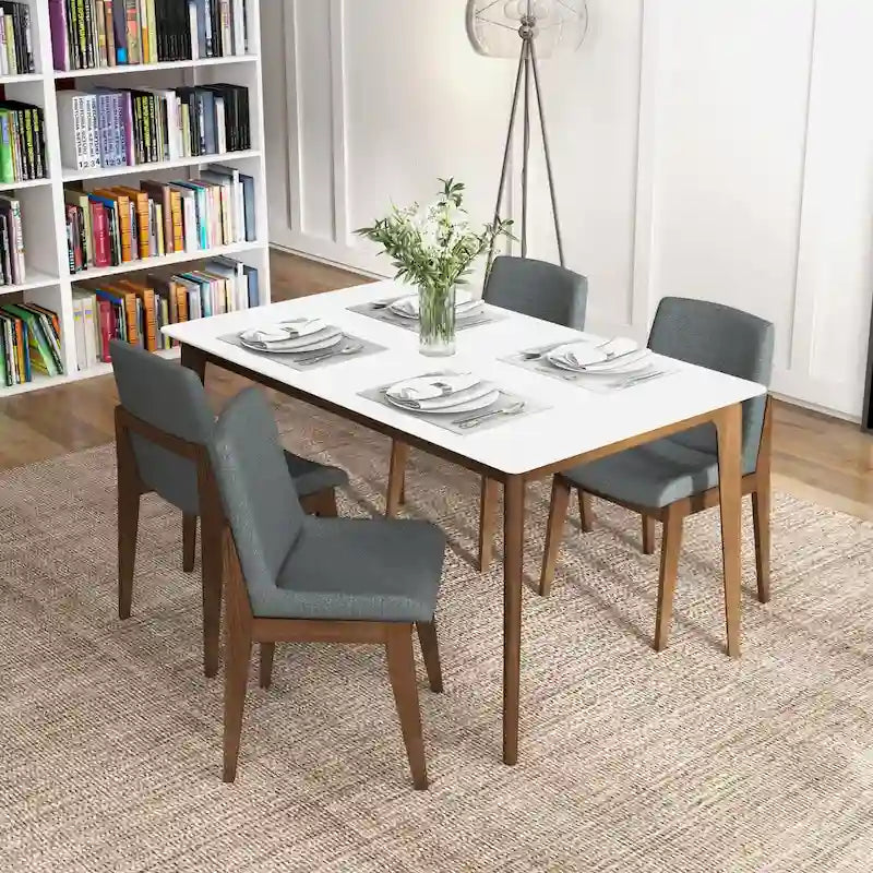 Sedie da pranzo Mid-Century in misto poliestere (set da 2)