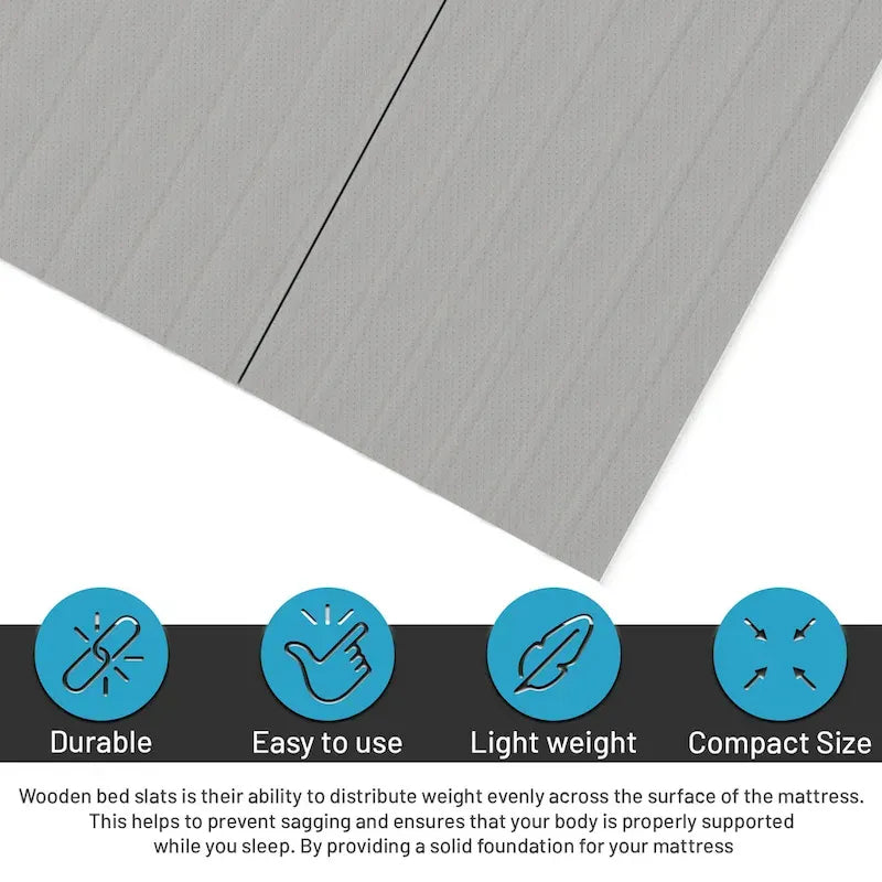 0.75 Doghe in legno di supporto per materasso verticali super resistenti con rivestimento.