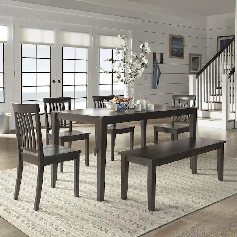 Wilmington II 60-Inch Rectangular Antique Black Dining Set by 
