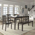 Wilmington II 60-Inch Rectangular Antique Black Dining Set by 