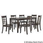 Set da pranzo rettangolare nero anticato da 60 pollici - Stile rustico