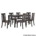 Set da pranzo rettangolare nero anticato da 60 pollici - Stile rustico