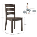 Set da pranzo rettangolare nero anticato da 60 pollici - Stile rustico