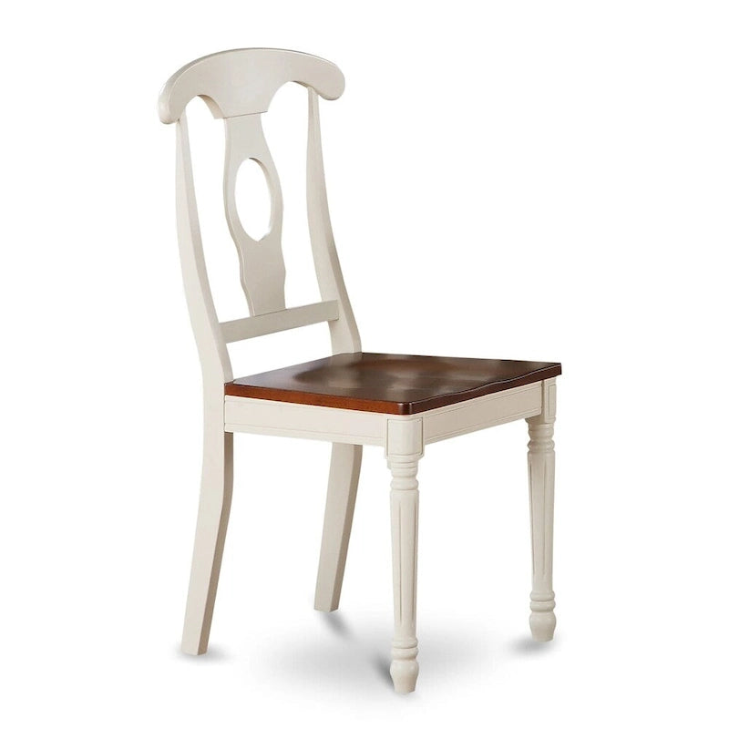 Sedie da pranzo Napoleon Back Wood, set da 2 - Buttermilk e Cherry