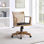 Sedia da banchiere Wilbur Vintage imbottita in legno
