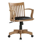Sedia da banchiere Wilbur Vintage imbottita in legno