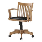 Sedia da banchiere Wilbur Vintage imbottita in legno