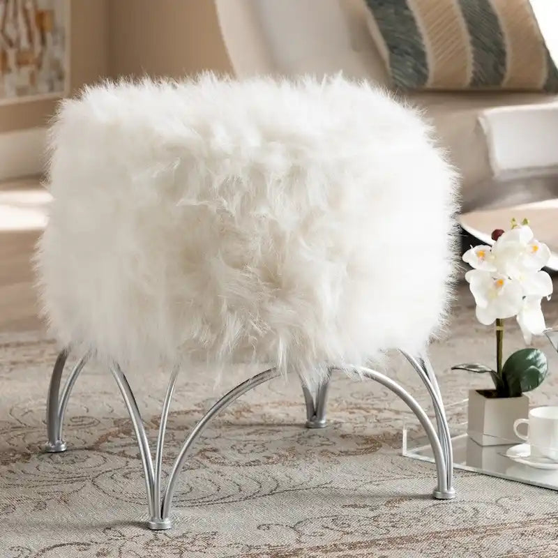 Pouf imbottito moderno e contemporaneo Coburn