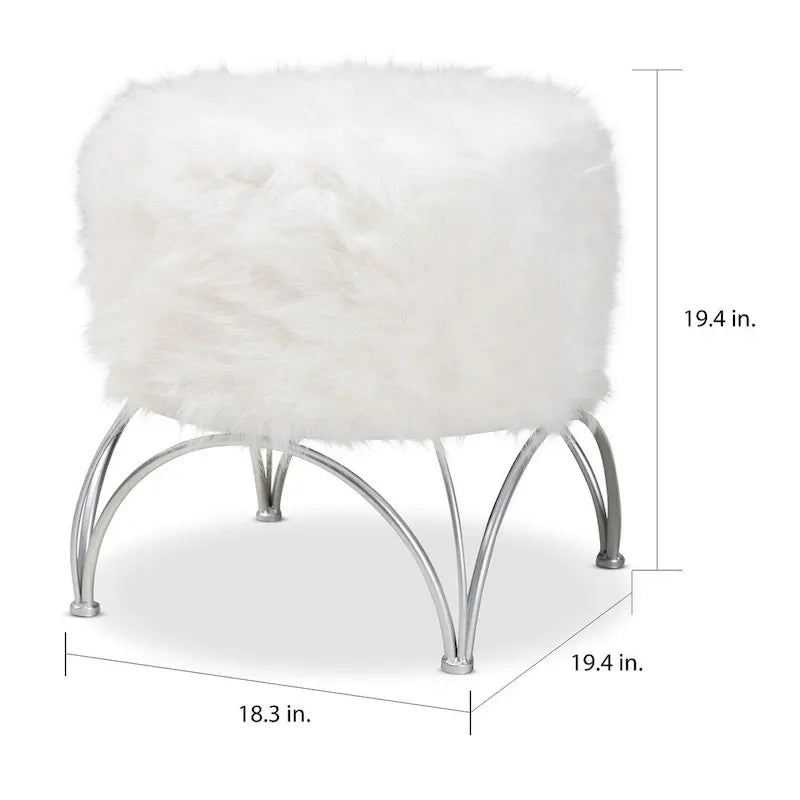 Pouf imbottito moderno e contemporaneo Coburn