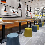 Sedie impilabili moderne per ristorante Tavolino impilabile Cupcake per soggiorno, sala relax, vanità, camera da letto, ufficio senza schienale