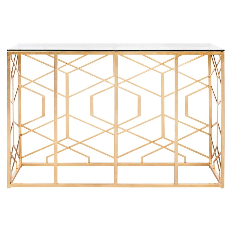 Consolle in foglia d'oro - 119 cm L x 39 cm P x 76 cm H