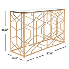 Consolle in foglia d'oro - 119 cm L x 39 cm P x 76 cm H