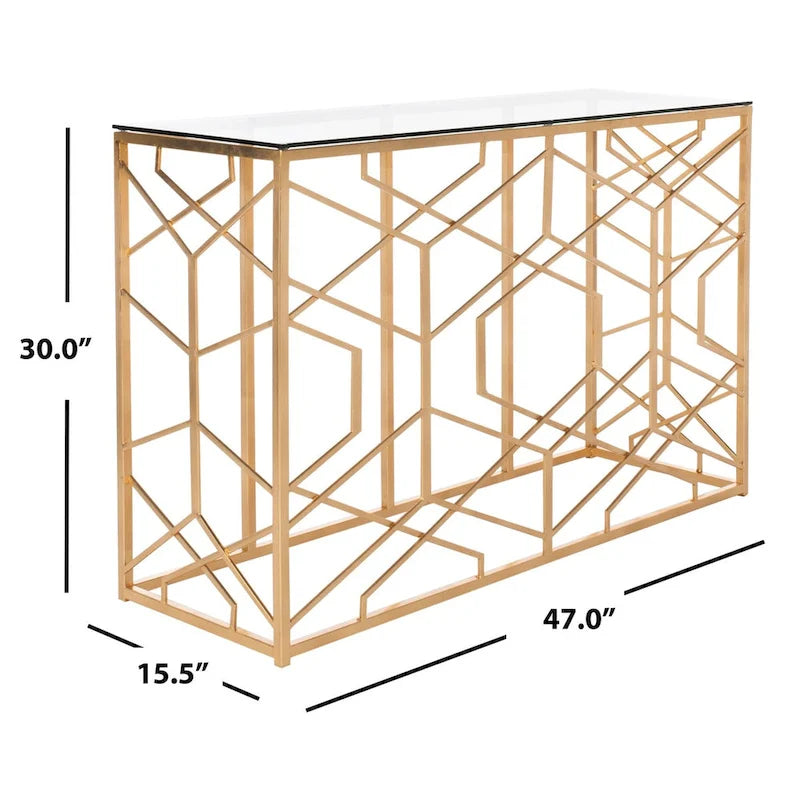 Consolle in foglia d'oro - 119 cm L x 39 cm P x 76 cm H