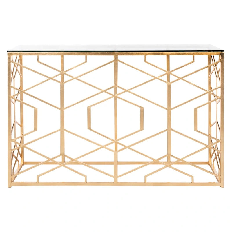 Consolle in foglia d'oro - 119 cm L x 39 cm P x 76 cm H