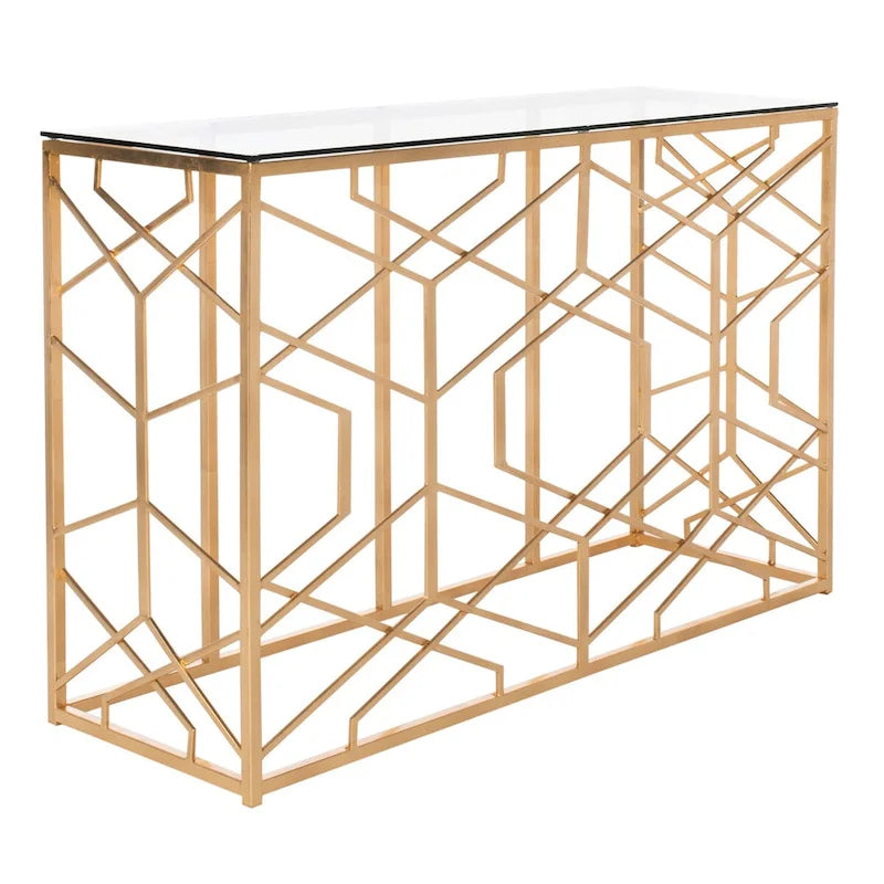 Consolle in foglia d'oro - 119 cm L x 39 cm P x 76 cm H