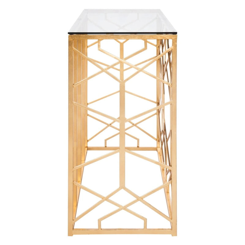 Consolle in foglia d'oro - 119 cm L x 39 cm P x 76 cm H