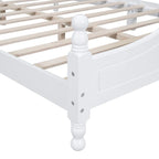 Struttura Letto a Piattaforma in Legno Retrò con Supporto a Doghe in Legno
