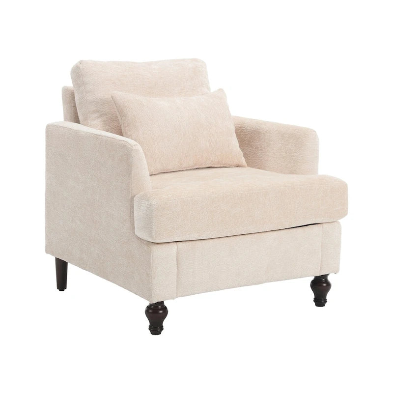 Poltrona con struttura in legno, poltrona moderna per salotto