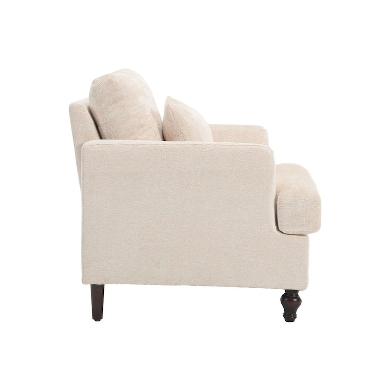 Poltrona con struttura in legno, poltrona moderna per salotto