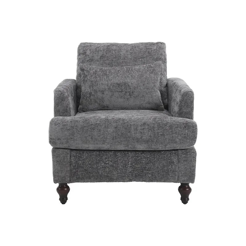 Poltrona con struttura in legno, poltrona moderna per salotto