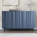 Credenza con motivo a onde, 2 ante e 2 cassetti, regolabile, adatta per studio, ingresso e soggiorno