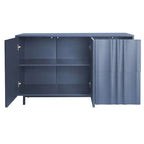 Credenza con motivo a onde, 2 ante e 2 cassetti, regolabile, adatta per studio, ingresso e soggiorno
