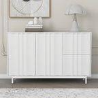 Credenza con motivo a onde, 2 ante e 2 cassetti, regolabile, adatta per studio, ingresso e soggiorno