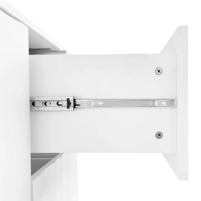 Credenza con motivo a onde, 2 ante e 2 cassetti, regolabile, adatta per studio, ingresso e soggiorno