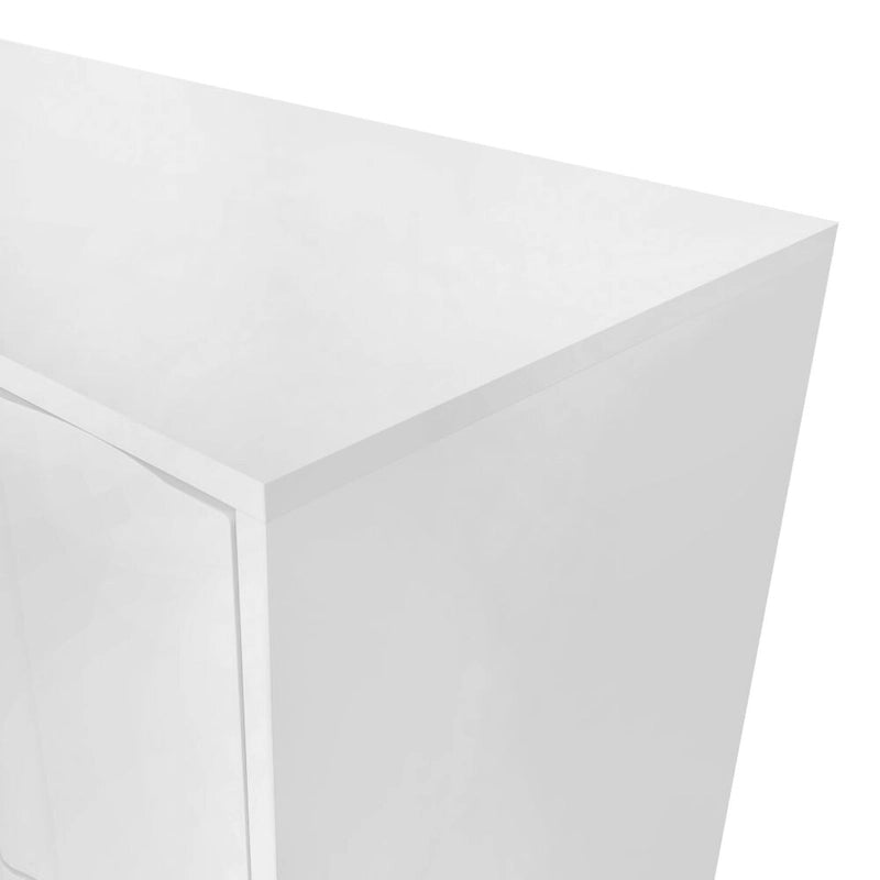 Credenza con motivo a onde, 2 ante e 2 cassetti, regolabile, adatta per studio, ingresso e soggiorno